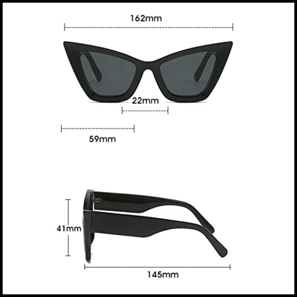 Plastic Frame Cat Eye Sunglasses UV400 Protection Unisex Design main image 4
